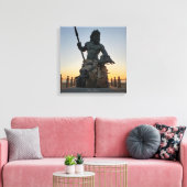 Virginia Beachs King Neptune Satue Leinwanddruck (Insitu (Wohnzimmer))
