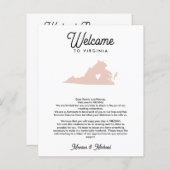 VIRGINIA Begrüßungsbrief IRGENDWELCHE FARBE (Vorne/Hinten)