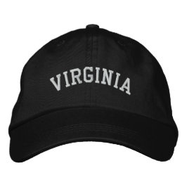 Virginia bestickte, anpassbare Cap Black Bestickte Baseballkappe