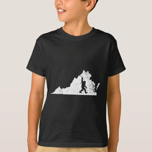 Virginia Bigfoot Sasquatch Funny Appalachian Men K T-Shirt (Vorderseite)