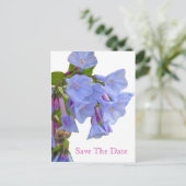 Virginia Bluebells Save the Date Ankündigungspostkarte (Stehend Vorderseite)