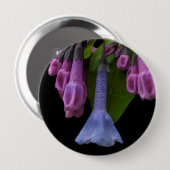 Virginia Bluebells Wildblume Button (Vorne & Hinten)