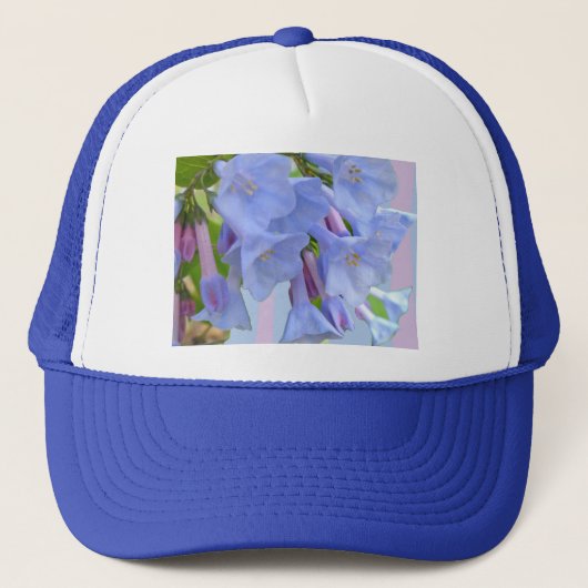 Virginia Bluebells Wildblume Hat Truckerkappe (Vorderseite)