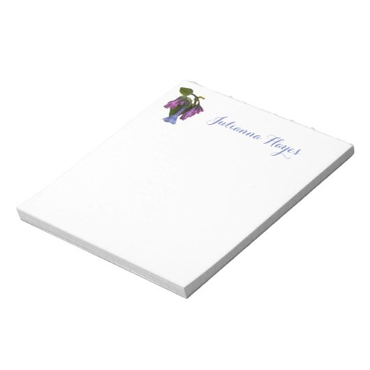 Virginia Bluebells Wildblume Notizblock (Rotiert)