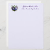 Virginia Bluebells Wildblumen Briefbogen (Vorne/Hinten)