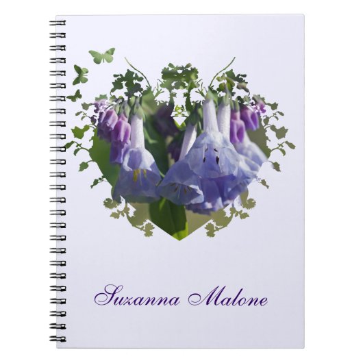 Virginia Bluebells Wildblumen Notizblock (Vorderseite)