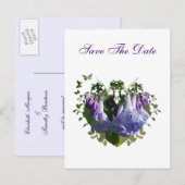 Virginia Bluebells Wildblumen - Save the Date Ankündigungspostkarte (Vorne/Hinten)
