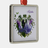 Virginia Bluebells Wildblumen Silbernes Ornament (Rechts)