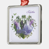 Virginia Bluebells Wildblumen Silbernes Ornament (Links)