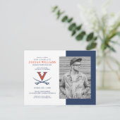 Virginia Cavalier Grad Bekanntgabe Ankündigungspostkarte (Stehend Vorderseite)