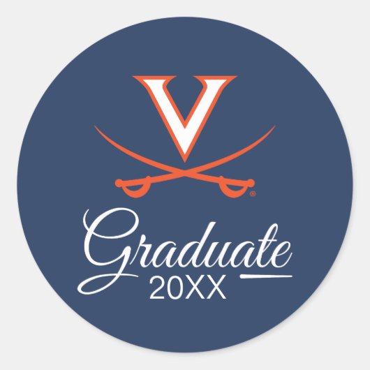Virginia Cavaliers | ABSCHLUSS Runder Aufkleber (Vorderseite)