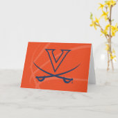 Virginia Cavaliers Basketball Karte (Gelbe Blume)