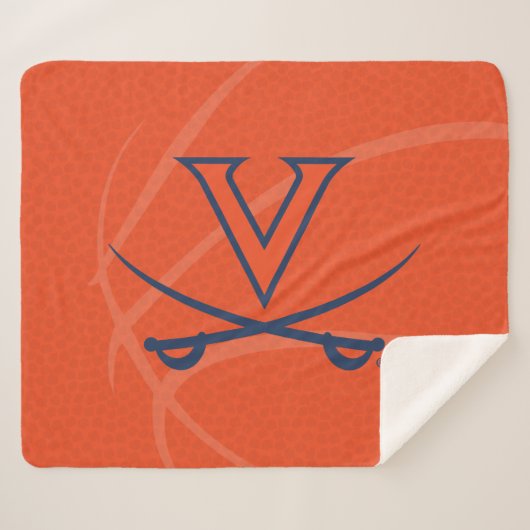 Virginia Cavaliers Basketball Sherpadecke (Vorderseite (Horizontal))