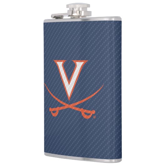 Virginia Cavaliers Carbon Fiber Flachmann (Links)