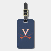 Virginia Cavaliers Carbon Fiber Gepäckanhänger (Vorderseite vertikal)
