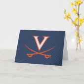Virginia Cavaliers Carbon Fiber Karte (Gelbe Blume)