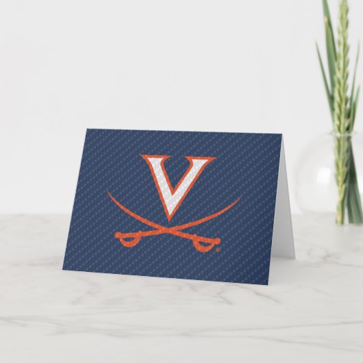 Virginia Cavaliers Carbon Fiber Karte (Vorderseite)