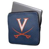 Virginia Cavaliers Carbon Fiber Laptopschutzhülle (Vorderseite Links)
