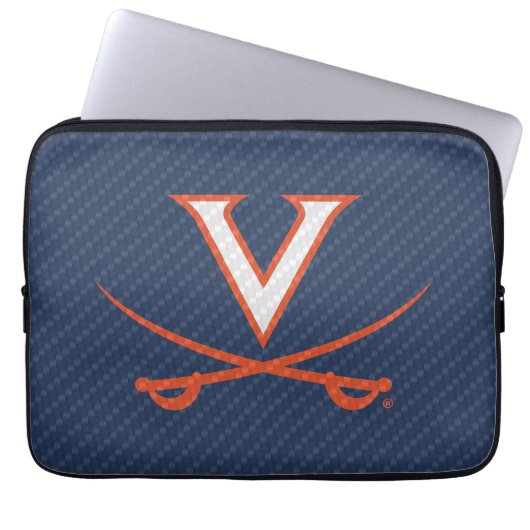 Virginia Cavaliers Carbon Fiber Laptopschutzhülle (Vorderseite)