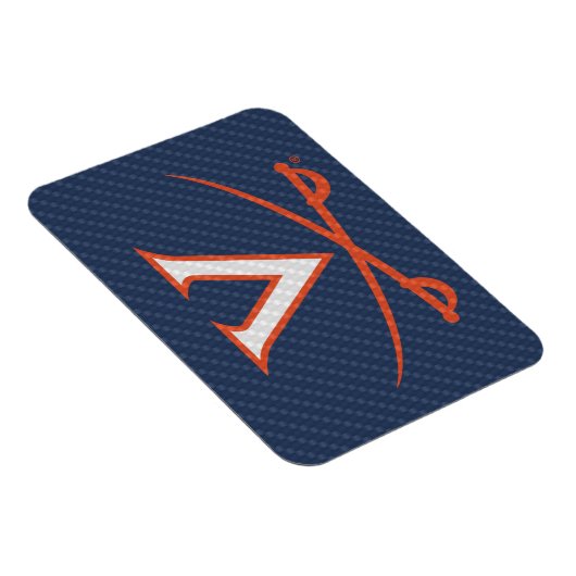 Virginia Cavaliers Carbon Fiber Magnet (Rechte Seite)