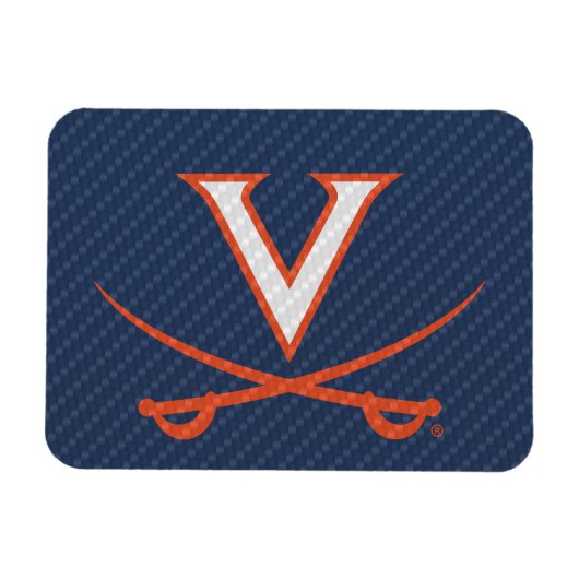 Virginia Cavaliers Carbon Fiber Magnet (Horizontal)