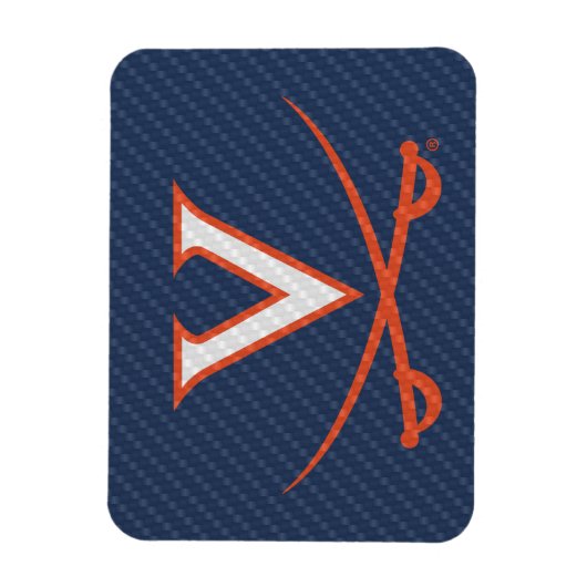 Virginia Cavaliers Carbon Fiber Magnet (Vertikal)