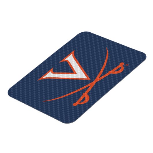Virginia Cavaliers Carbon Fiber Magnet (Linke Seite)