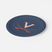 Virginia Cavaliers Carbon Fiber Pappteller (Schrägansicht)