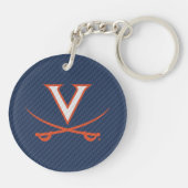 Virginia Cavaliers Carbon Fiber Schlüsselanhänger (Rückseite)