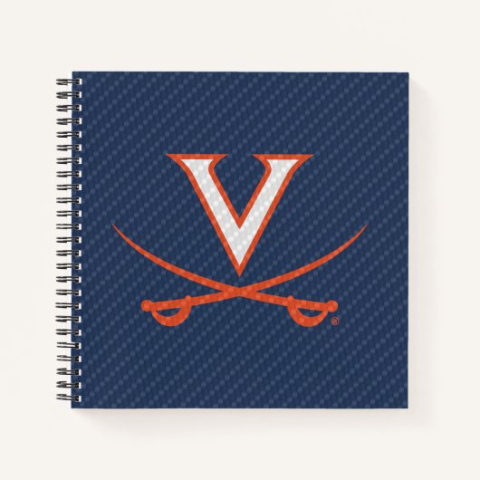 Virginia Cavaliers Carbon Fibre Notizblock (Vorderseite)