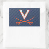 Virginia Cavaliers Carbon Fibre Rechteckiger Aufkleber (Tasche)