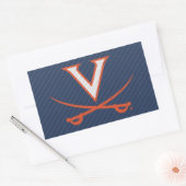 Virginia Cavaliers Carbon Fibre Rechteckiger Aufkleber (Umschlag)