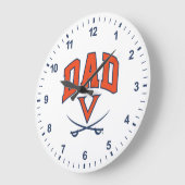 Virginia Cavaliers Dad Große Wanduhr (Winkel)