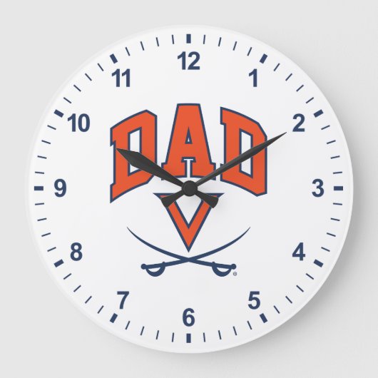Virginia Cavaliers Dad Große Wanduhr (Vorderseite)