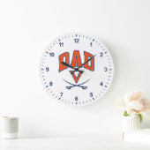 Virginia Cavaliers Dad Große Wanduhr (Zuhause)