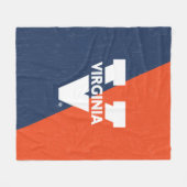 Virginia Cavaliers Farbblock gestört Fleecedecke (Vorderseite (Horizontal))