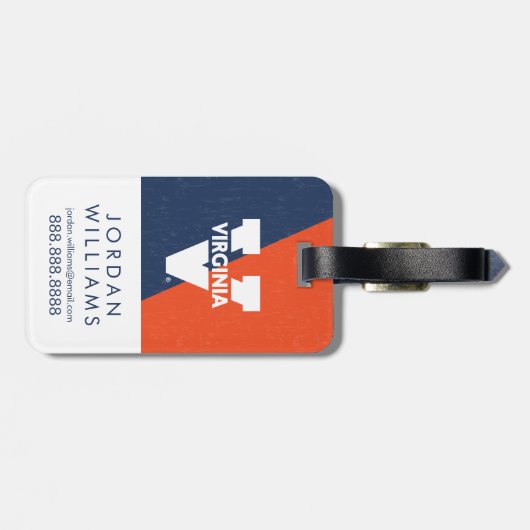 Virginia Cavaliers Farbblock gestört Gepäckanhänger (Rückseite horizontal)