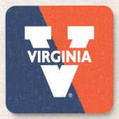 Virginia Cavaliers Farbblock gestört Getränkeuntersetzer (Vorderseite)