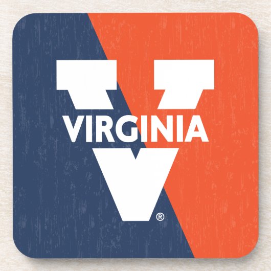 Virginia Cavaliers Farbblock gestört Getränkeuntersetzer (Vorderseite)