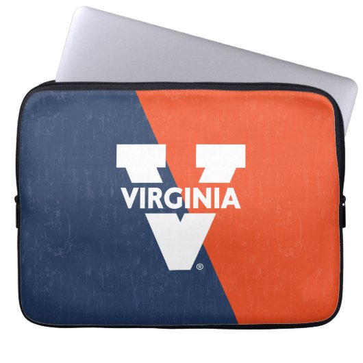 Virginia Cavaliers Farbblock gestört Laptopschutzhülle (Vorderseite)
