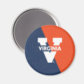 Virginia Cavaliers Farbblock gestört Magnet (Vorderseite/Rückseite)