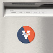 Virginia Cavaliers Farbblock gestört Magnet (In Situ (Geschirrspüler))