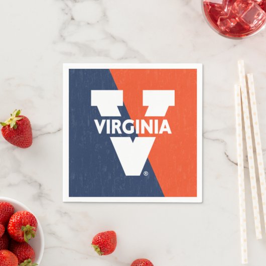Virginia Cavaliers Farbblock gestört Serviette (Beispiel)