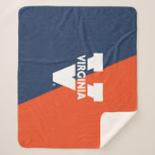 Virginia Cavaliers Farbblock gestört Sherpadecke (Vorderseite)