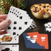 Virginia Cavaliers Farbblock gestört Spielkarten (In Situ)