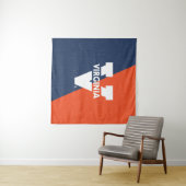 Virginia Cavaliers Farbblock gestört Wandteppich (Beispiel (Horizontal))