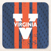 Virginia Cavaliers Jersey Rechteckiger Pappuntersetzer (Vorderseite)