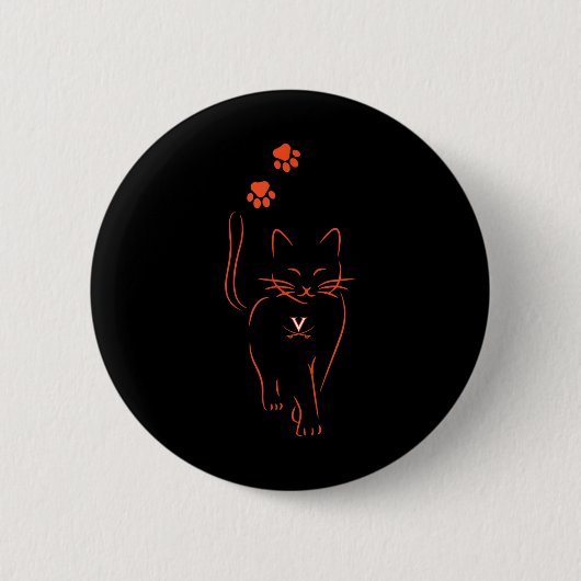 Virginia Cavaliers Lizenzierte Print UniErwachsene Button (Vorderseite)