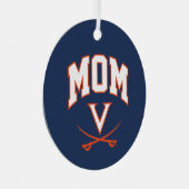 Virginia Cavaliers Mama Ornament Aus Metall (Vorderseite Rechts)