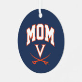 Virginia Cavaliers Mama Ornament Aus Metall (Vorderseite links)